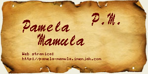 Pamela Mamula vizit kartica